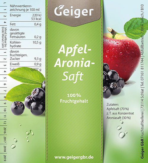 Apfel-Aronia-Saft